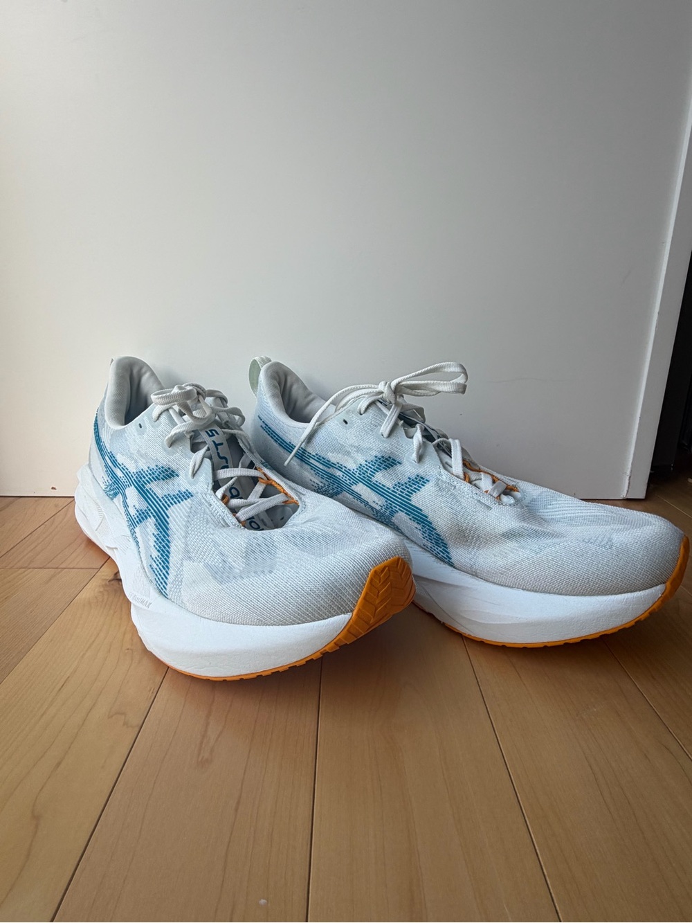 Asics White Novablast 5 Running Shoes